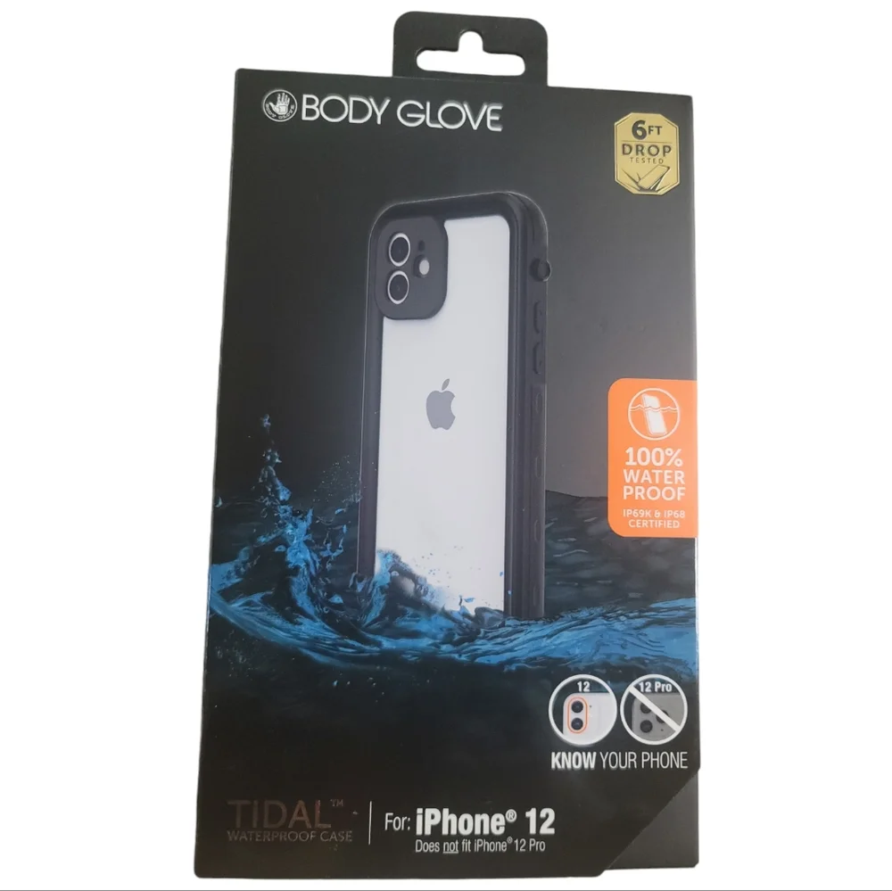 Body Glove Tidal Waterproof Case 6 ft Drop Tested For iPhone 12 - Open Box